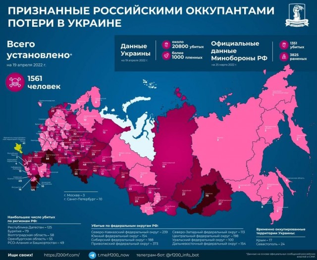 Де в Росії не приховують, що ховають окупантів (інфографіка «Ищи своих»)